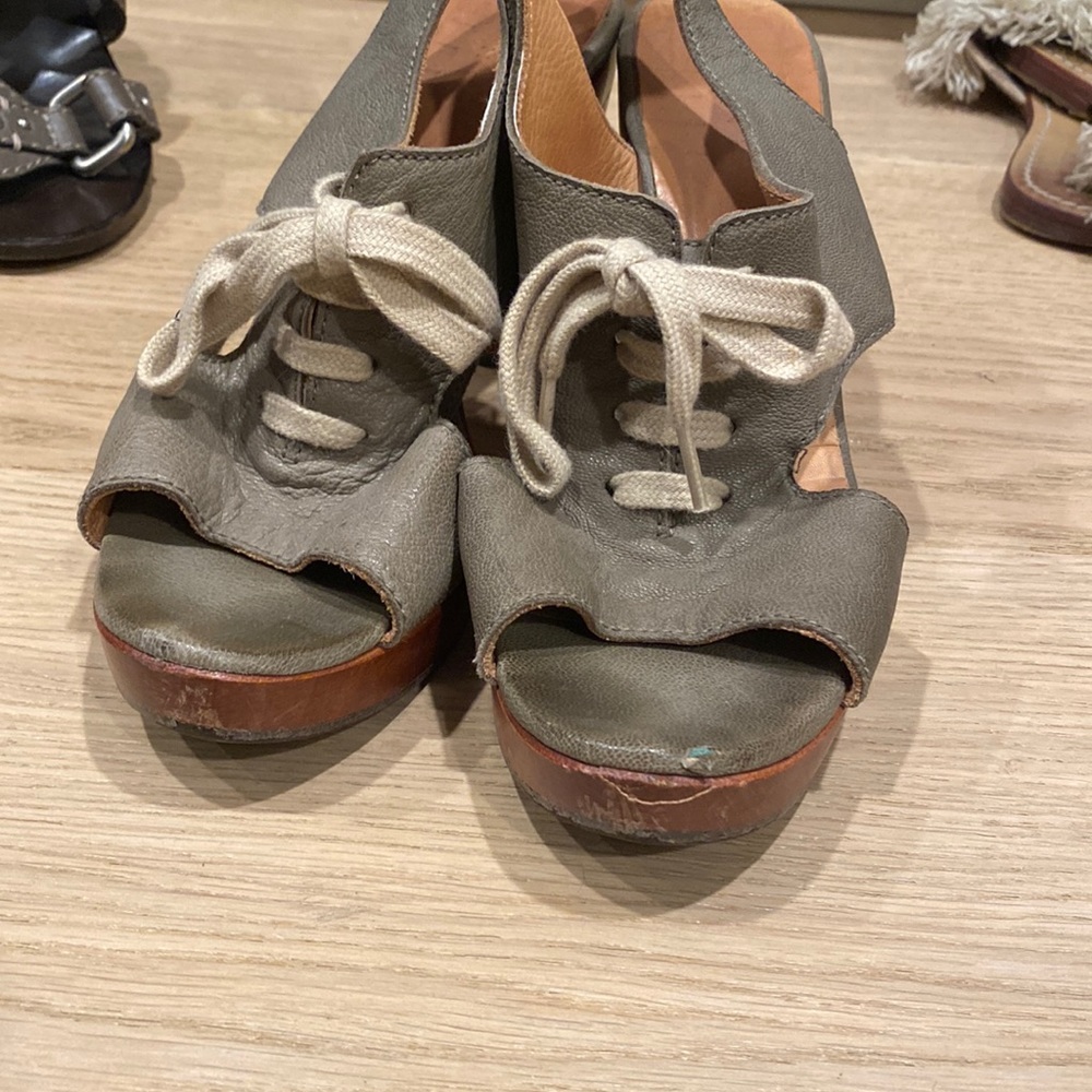 Tie up lace sandals